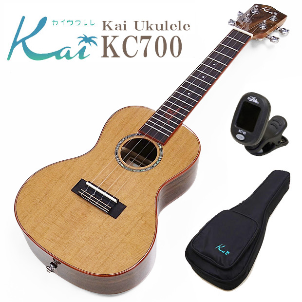 Kai Ukulele カイ KC-700 コンサート ウクレレ チューナー付 シダー