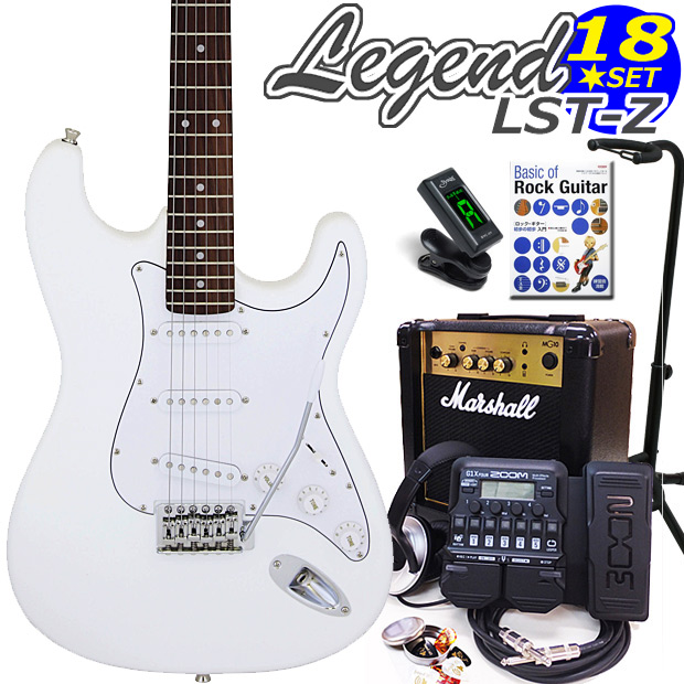 Legend レジェンド LST-Z WH エレキギター マーシャルアンプ付 初心者セット18点 ZOOM G1XFour付き 8WBf6unkVg,  楽器、器材 - esquelles.org