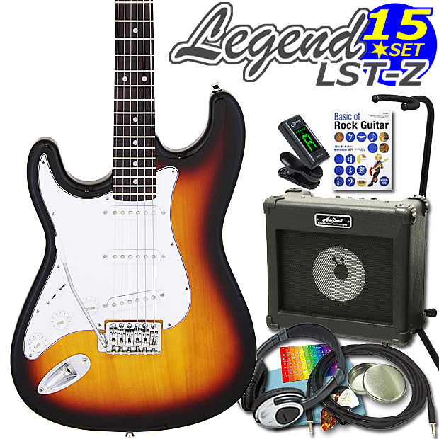 【カスタム】エレキギター左利きストラトタイプ Aria Proll エレキギター 左利き 初心者セット LST-Z/LH 3TS