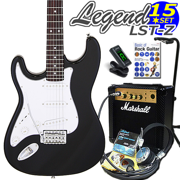 Aria Proll 左用エレキギター 初心者セット LST-Z-LH/BK マーシャル