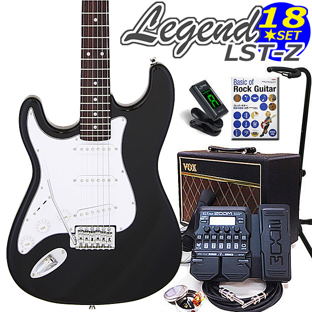 エレキギター 左利き 初心者セット VOXアンプとG1XFour付 LST-Z/LH BK