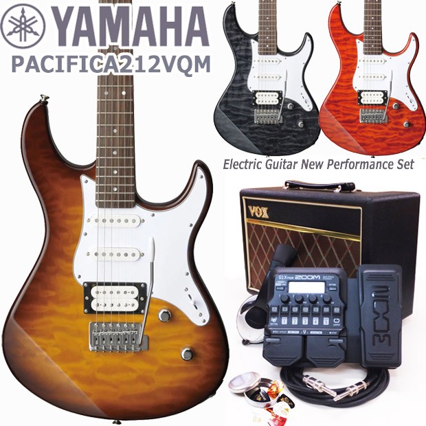 YAMAHA ヤマハ エレキギター PACIFICA212VQM VOXアンプ ZOOM G1XFour