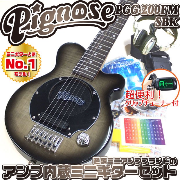 Pignose ピグノーズ PGG-200 BK アンプ内蔵ミニギター15点セット ブラック
