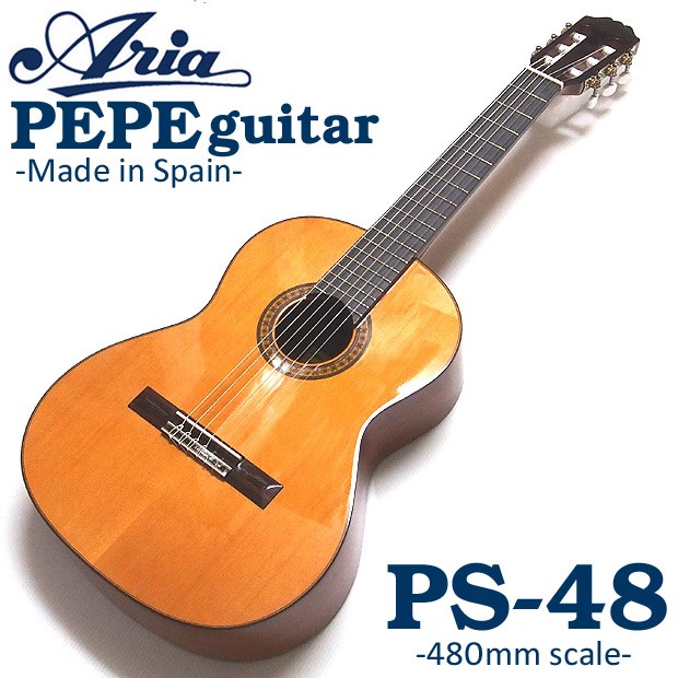 アリア　エレクトリックアコースティックギター ARIA（アリア） PS-48 PEPE ペペ ミニ クラシックギター 初心者 11点