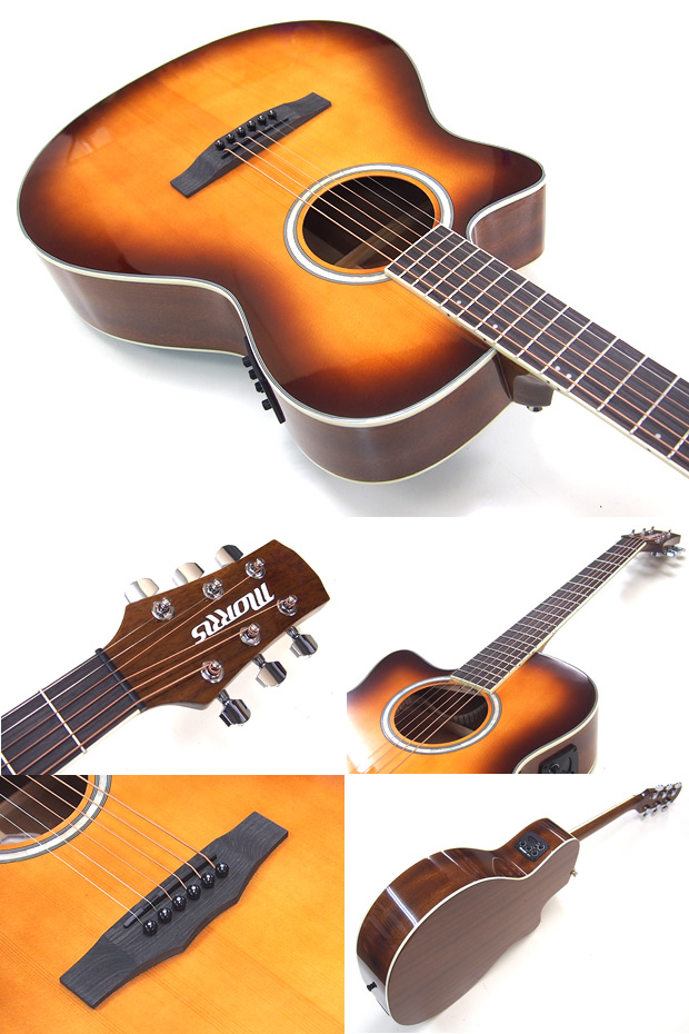 Morris モーリス エレアコ R-011 LH TS アコースティックギター タバコ