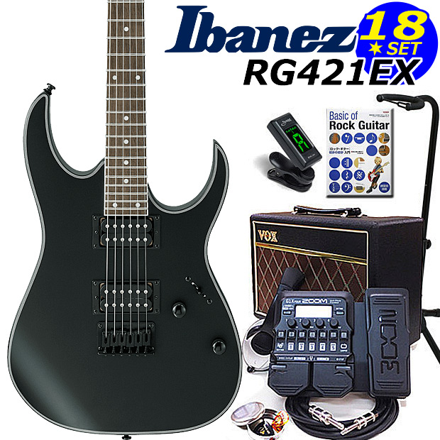Ibanez（アイバニーズ） RG421EX BKF エレキギター 初心者セット18点