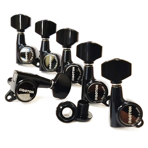 ゴトー ギター ペグ GOTOH SG381 07 B L6 ブラック 片側 6個セット