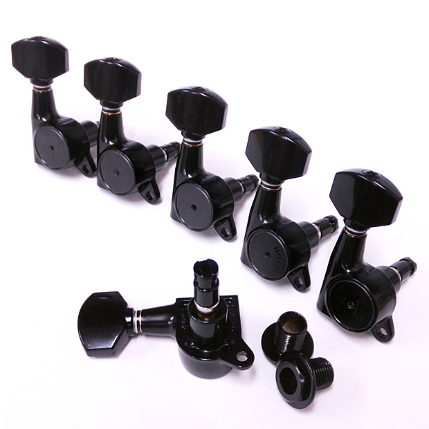 YAMAHA　SG7AS用　ペグ1セット（６個） ゴトー ギター ペグ GOTOH SG381 HAP-M 07 B(ブラック) L6 片側 6個
