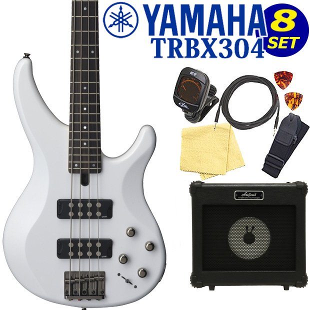 YAMAHA ヤマハ ベース TRBX304 WH 入門8点セット エレキベース