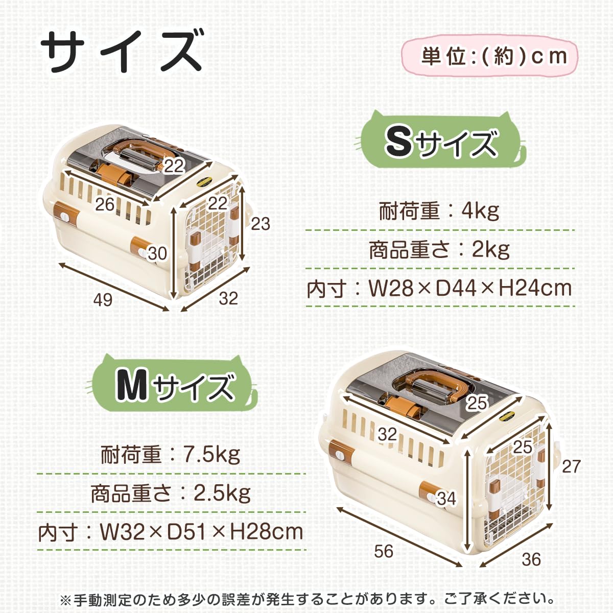 ペットキャリー ダブルドア　犬 猫 小動物　２セット✨専用ページで加工サービス RAKU ペットキャリー ダブルドア 扉左右開閉 トップオープン 超小型犬