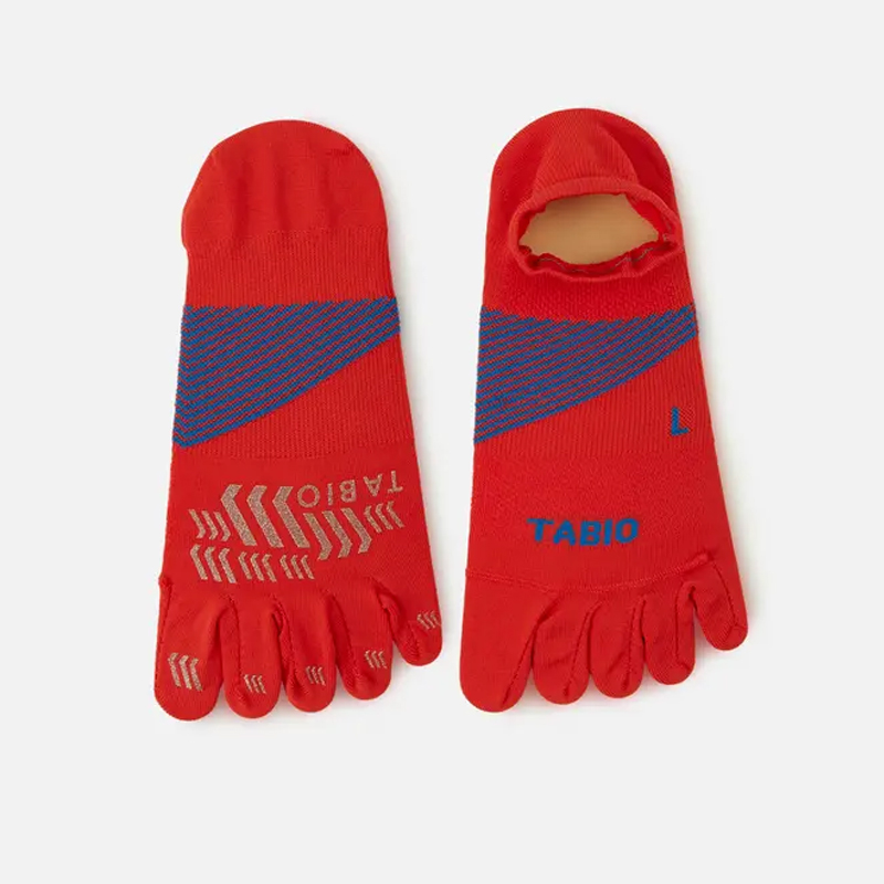 TABIOタビオ 5本指ソックスM 25〜27センチ レッド ネイビー２点セット TABIO SPORTS（タビオスポーツ） タビオ T＆F 五本指 ソックス Mサイズ