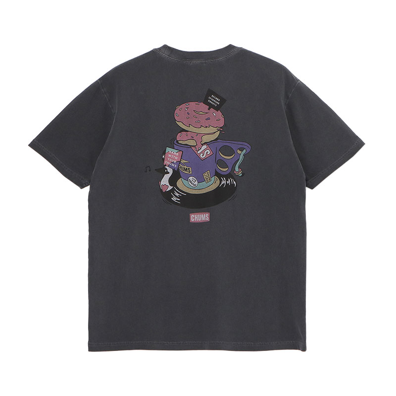 CHUMS チャムス Tシャツ チャムスレコード＆ドーナツTシャツ ユニセックス 半袖 コットン ドーナツ レコード CH01-2530 Amazon.co.jp: チャムス CHUMS チャムスレコード＆ドーナツT