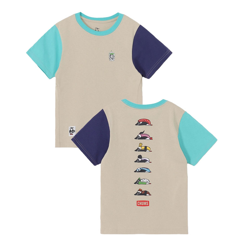 CHUMS チャムス トップス Tシャツ 半袖Tシャツ ブービースシフレンズTシャツ レディース 寿司ネタ USAコットン100％ CH11-2521 Booby Sushi Friends T-Shirt/ブービースシフレンズTシャツ