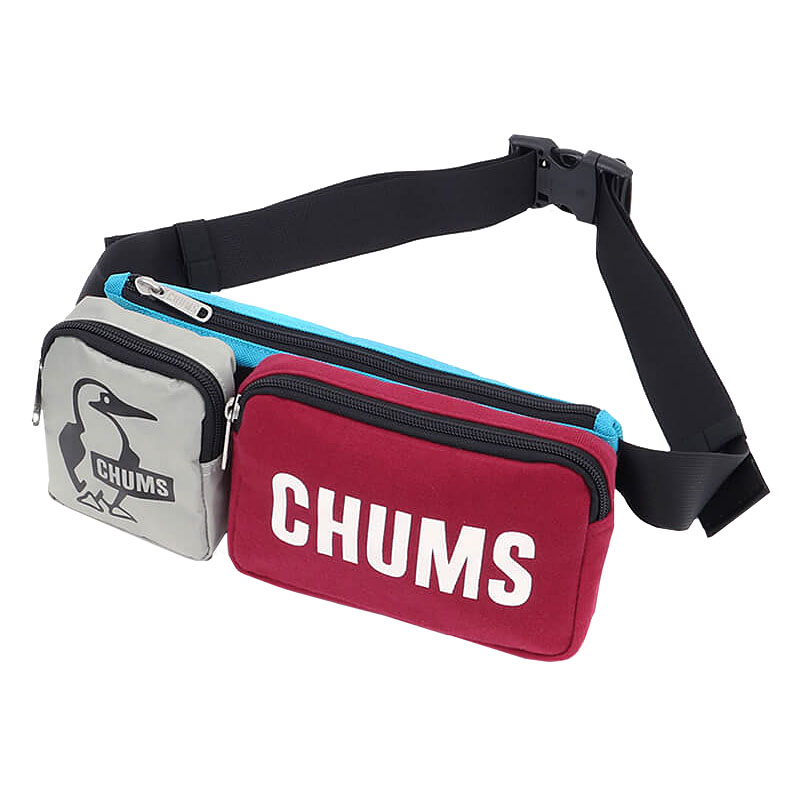 CHUMS チャムス 3ポーチボディバッグスウェットナイロン ショルダー 