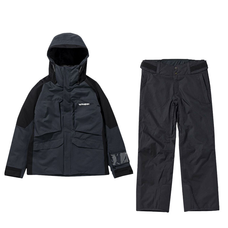 フェニックス SNOW STORM JACKET・BLIZZARD PANTS スキーウェア 上下セット メンズ ESM22OT16 ESM22OB15 オフブラック 2022-23 アルペン スノーボード Phenix