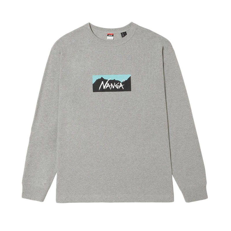 ナンガ エコハイブリッドボックスロゴロングスリーブティー メンズ レディース 長袖 ロング Tシャツ ゆったり アウトドア 普段着 NW2431-1E150-A NANGA 2024秋冬 NANGA ナンガ エコハイブリッドボックスロゴロングスリーブ