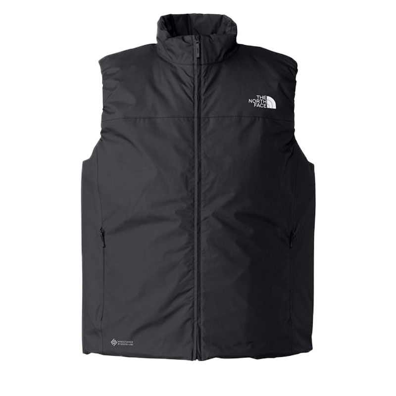 ザ・ノースフェイス〉ナイロンベスト 黒 XL 企業ロゴ 美品 刺繍ロゴ f