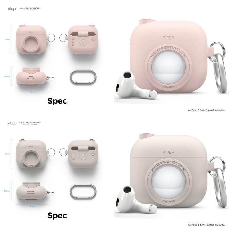 AirPods3 第三世代　正規品　elagoケース付き elago AirPods 3 3世代 ケース クリア カラビナ 付 耐衝撃