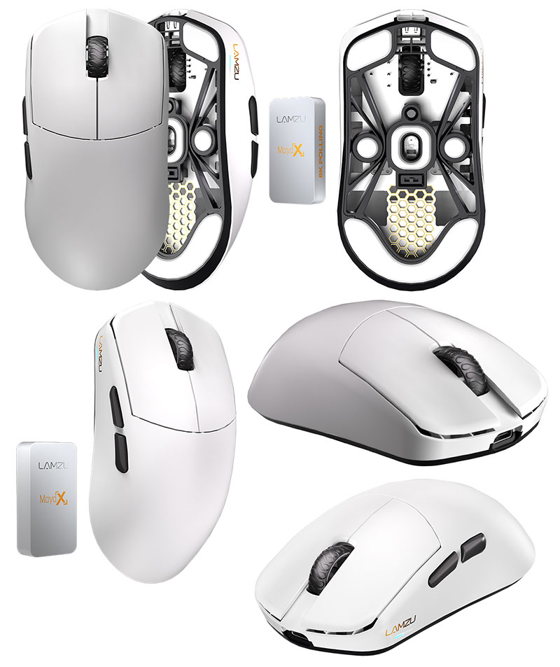 LAMZU Maya X 8Kレシーバー付属 ワイヤレスゲーミングマウス