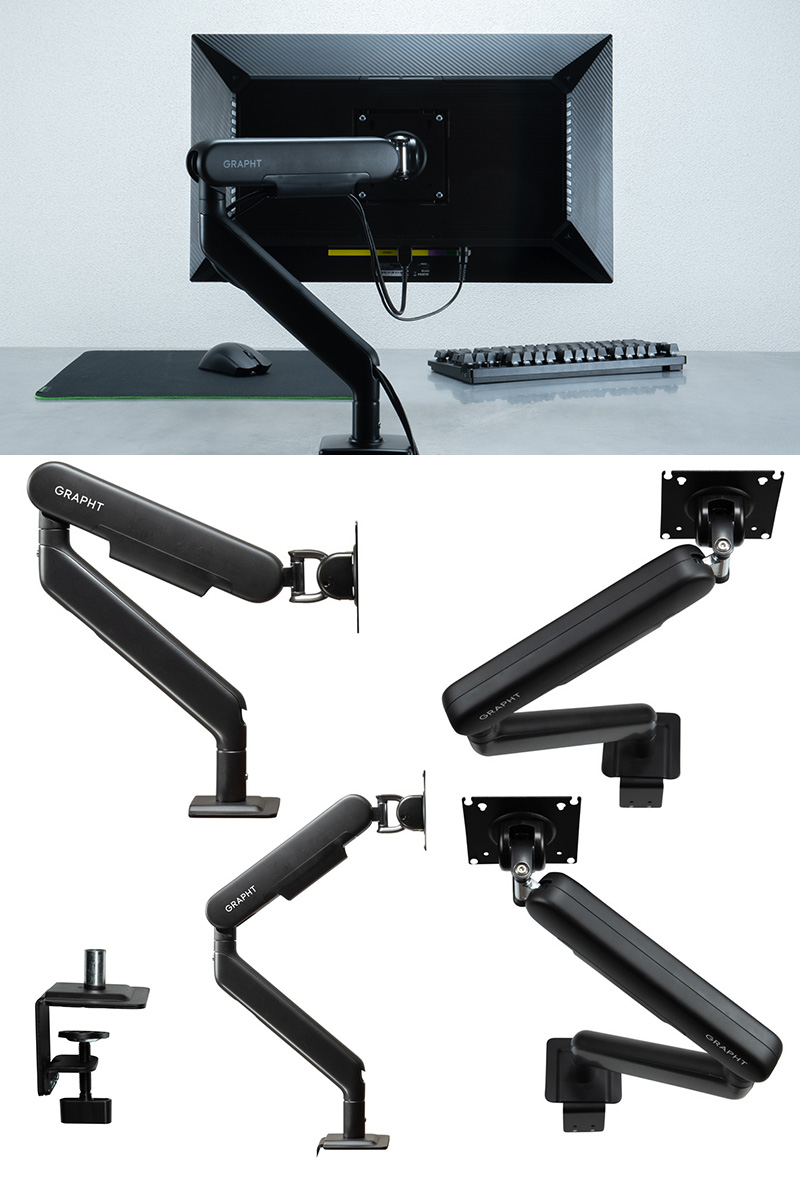 Team GRAPHT チームグラフト Monitor Arm - Aero M9C 〜34インチ 高