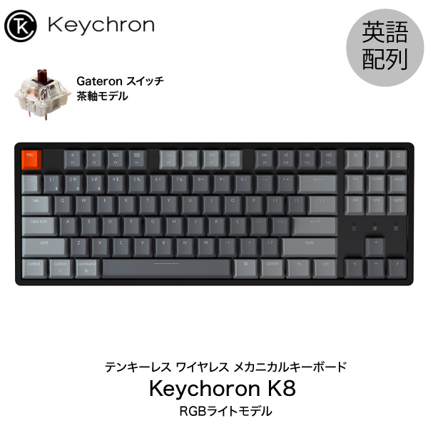 Keychron Q1 V2 QMK シルバーグレー Mac英語配列 有線 青軸 81