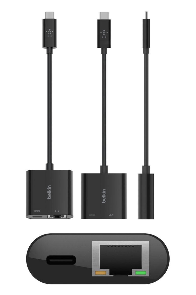 BELKIN ベルキン USB-C to LANポート Gigabit Ethernet + USB-C 60W PD対応 変換アダプタ  INC001btBK ネコポス送料無料 : 484615 : キットカットヤフー店 - 通販 - Yahoo!ショッピング