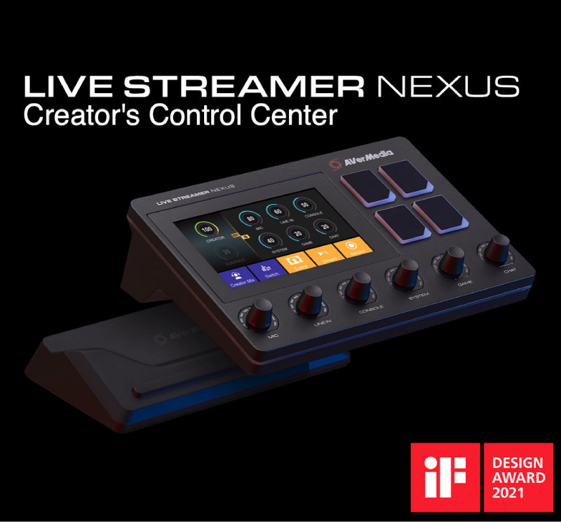 AVerMedia TECHNOLOGIES Live Stream NEXUS タッチパネル オーディオインターフェイス内蔵 オールインワンミキサー  ネコポス不可 : 494334 : キットカットヤフー店 - 通販 - Yahoo!ショッピング