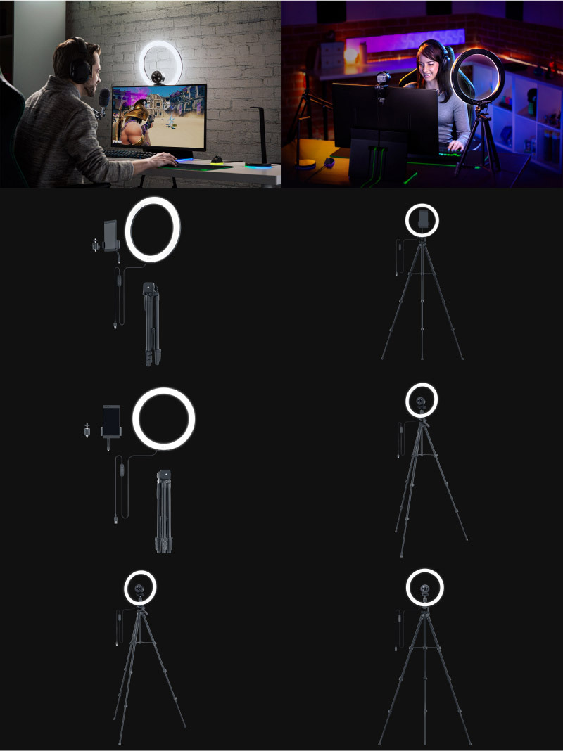 Razer（レイザー） レーザー Ring Light 三脚 スマートフォンホルダー