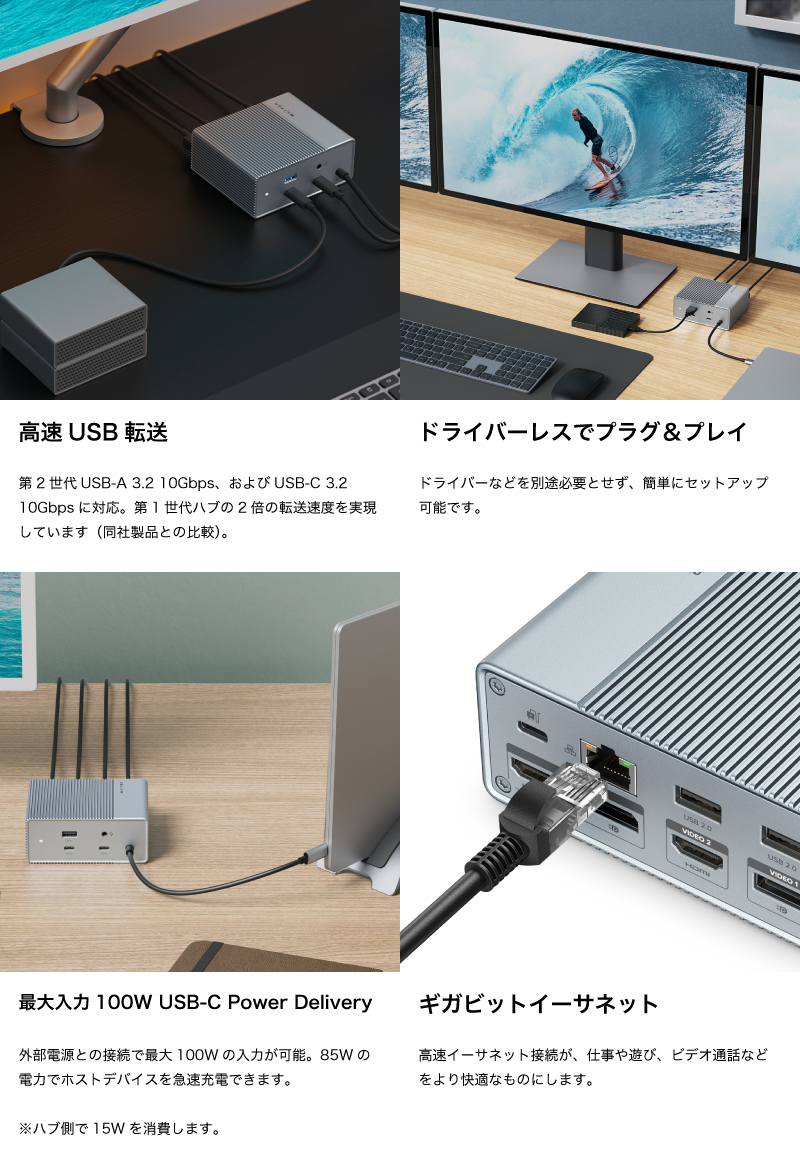 HYPER++ ハイパー HyperDrive GEN2 12 in 1 USB-C ドッキング