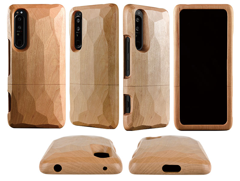 GRAPHT Xperia 1 V / 1 IV Real Wood Case 平彫 さくら/オイル