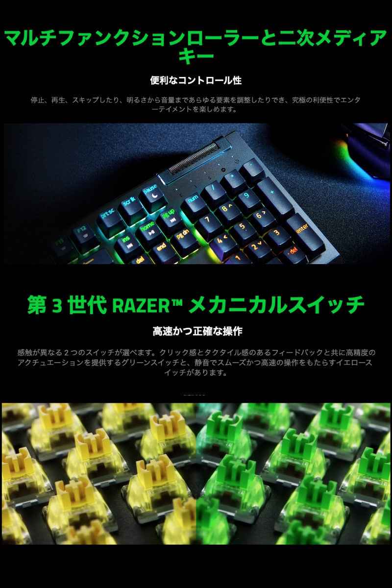 BlackWidow Razer V4 X JP Green Switch 日本語配列 緑軸 有線