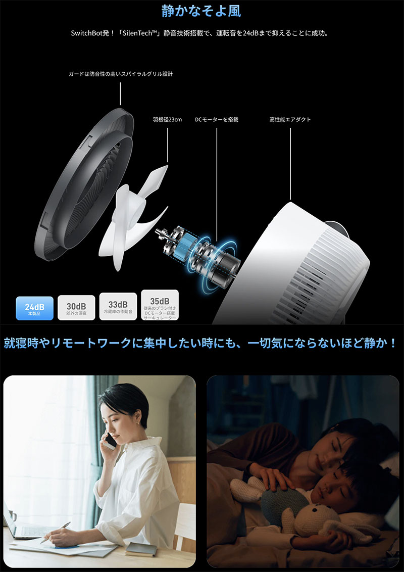 SwitchBot サーキュレーター 静音 首振り リモコン付き 楽天市場】【マラソン期間SALE中！】SwitchBot スマート