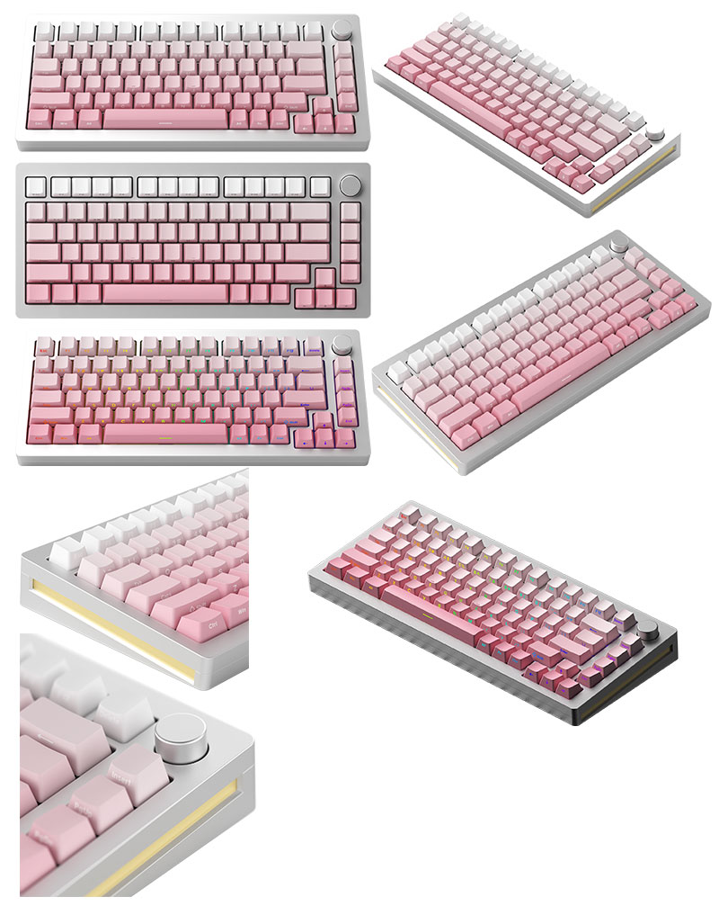 MonsGeek M1HE グラデーションパープル 英語配列キーボード 本体 MONSGEEKからM1HEが新発売｜磁気キースイッチ/メカニカルキー