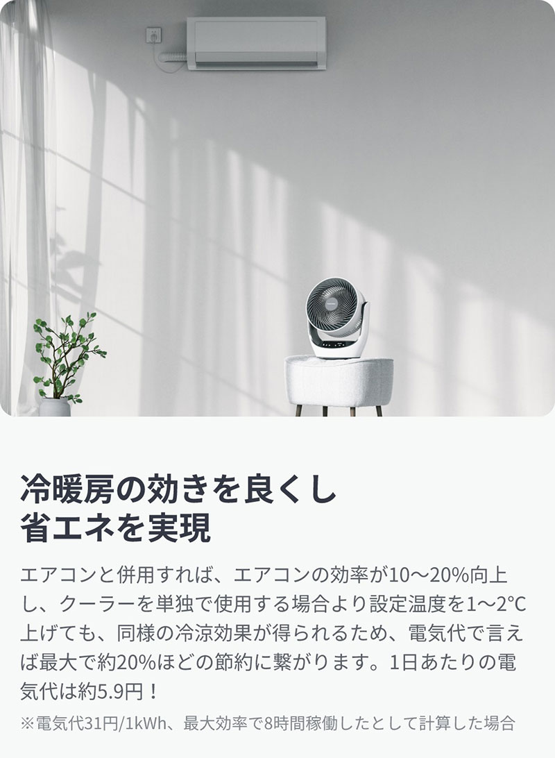 SwitchBot スマートサーキュレーター Lite 静音 DCモーター 節電