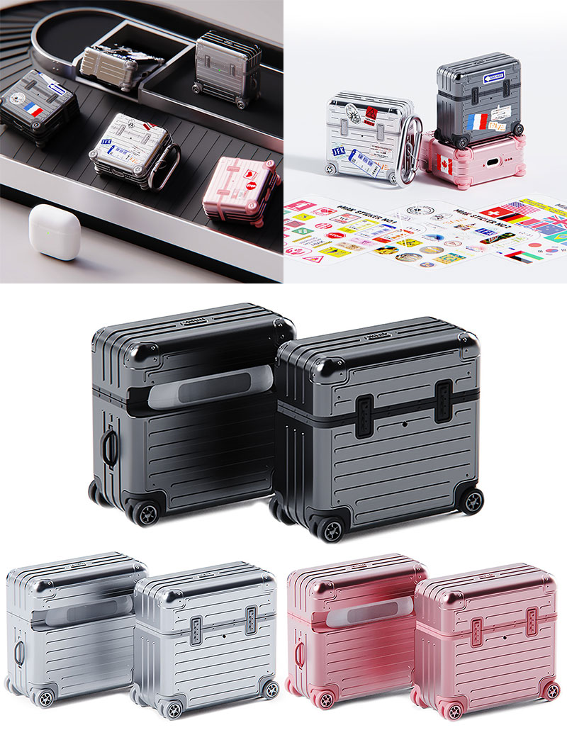 miak ミアック AirPods 4 スーツケースデザイン キャリーケース