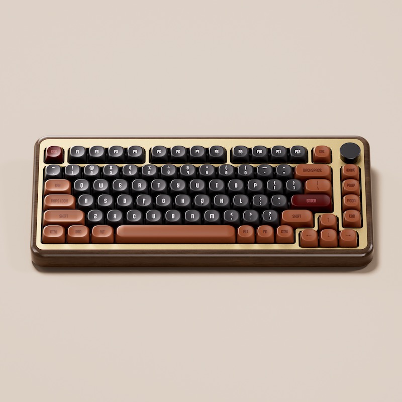 【メカニカルキーボード】木製 Akko MU02 試打のみ美品 Akko MU02 75% 木製メカニカルキーボード 英語配列 Rosewood