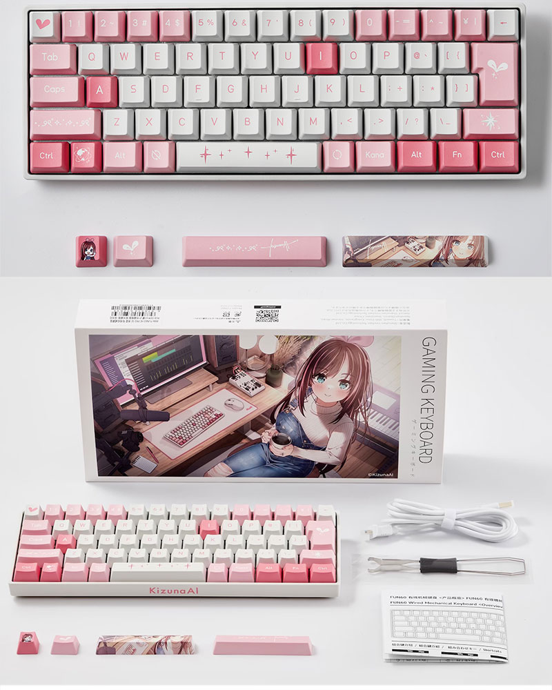 Akko KizunaAI キズナアイ ゲーミングキーボード Akko FUN60 KizunaAI