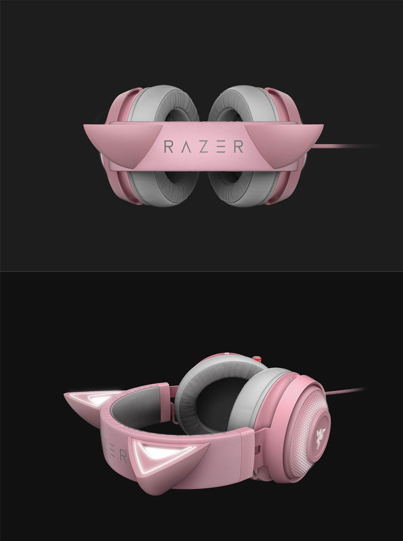 Razer Kraken Kitty USB ライティングエフェクト 対応 ネコミミ
