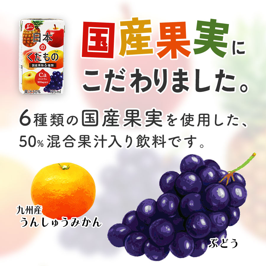 ジューシー 日本のくだもの [125ml紙×24本入] : JA熊本果実連 - 通販