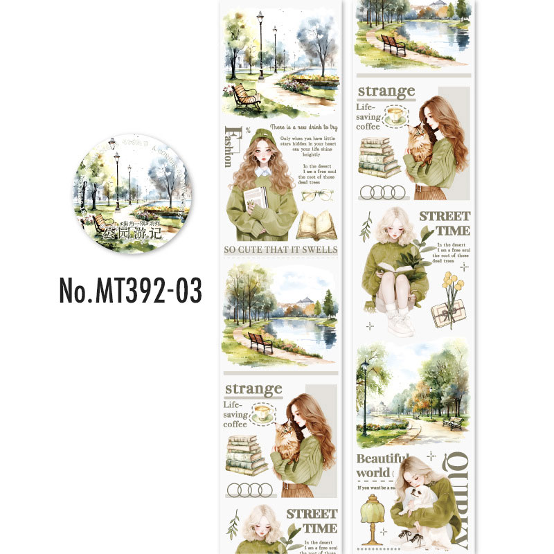 コラージュ 素材 マスキングテープ マステ 人物 女性 女の子 建物 風景