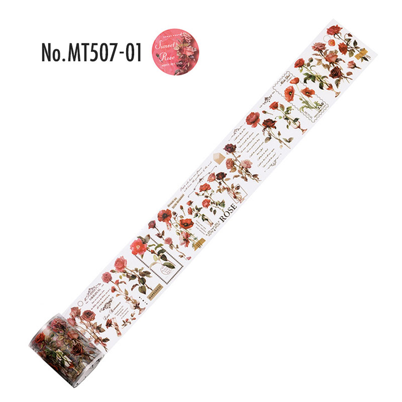 コラージュ 素材 マスキングテープ マステ 花 フラワー 植物 バラ 薔薇