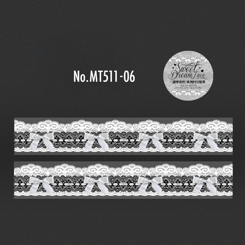 コラージュ 素材 マスキングテープ マステ リボン レース ピンク 黒