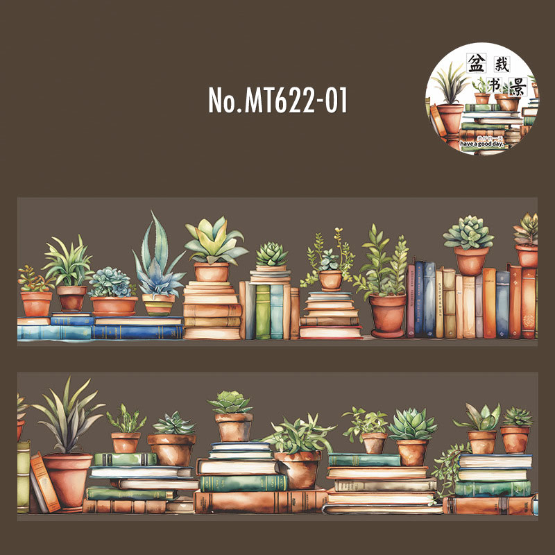 コラージュ 素材 マスキングテープ マステ 装飾 本棚 本 蔵書 図書館