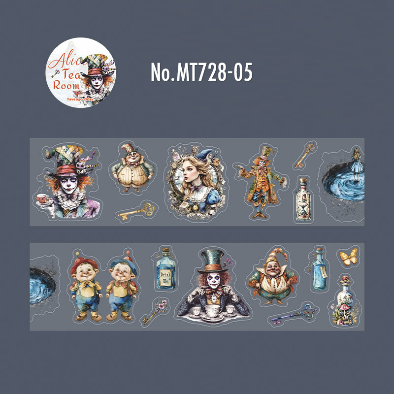 MT728 人物 女性 女の子 ウサギ 女王 トランプ アリス 時計 マステ