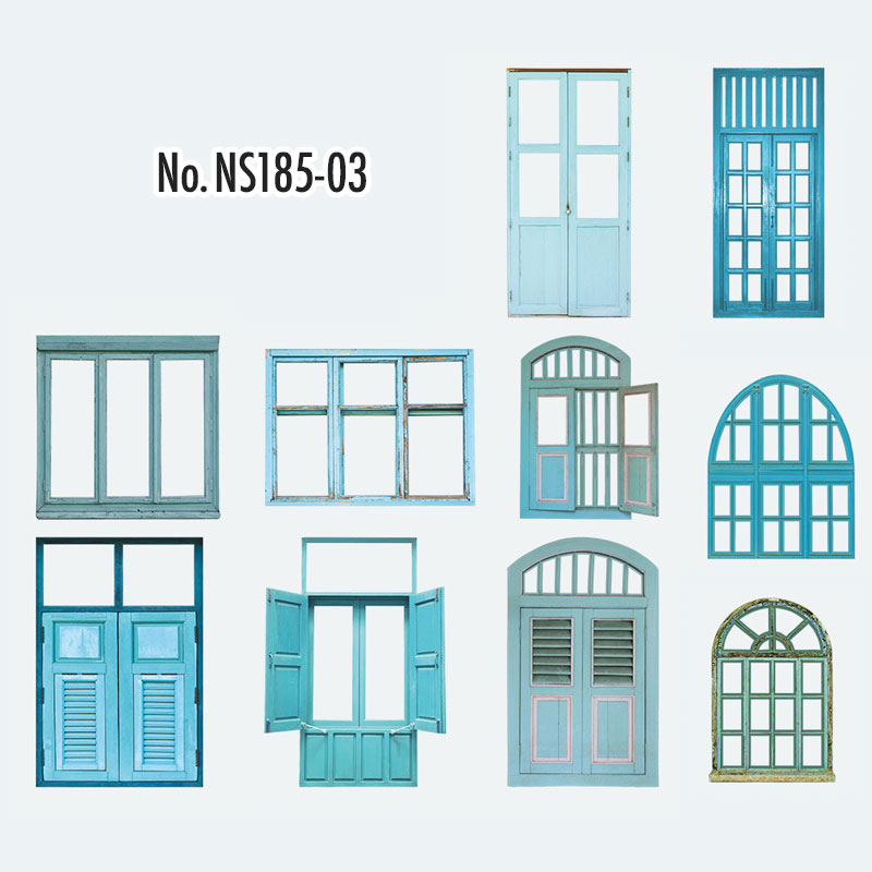 コラージュ 素材 デザイン ペーパー ドア 窓 扉 窓枠 ウィンドウ