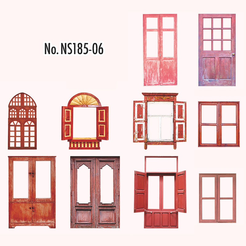 コラージュ 素材 デザイン ペーパー ドア 窓 扉 窓枠 ウィンドウ