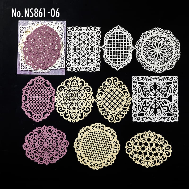 NS861 レースペーパー レース紙 切り絵 ステンシルシート ハート