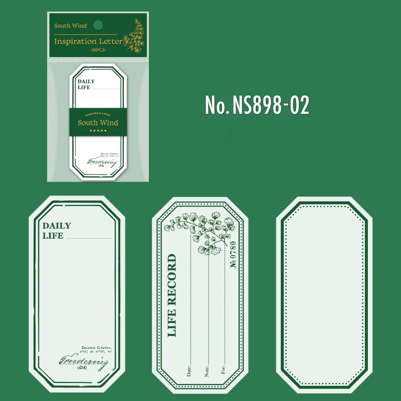NS898 ラベル メモ タグ フレーム 額縁 コラージュ 素材 紙物素材
