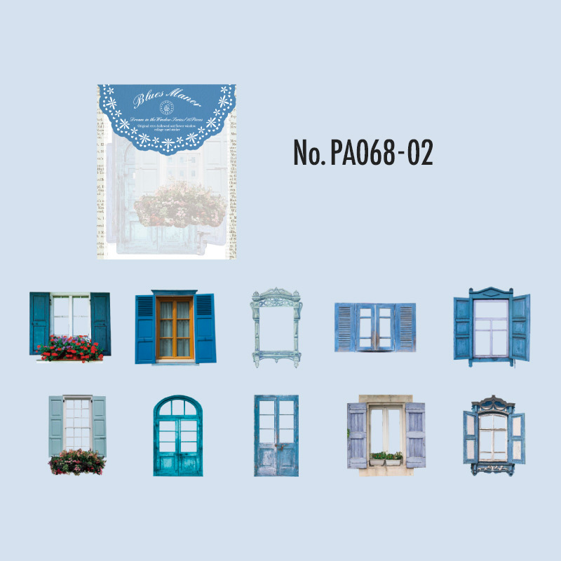 コラージュ 素材 デザイン ペーパー 窓 ウインドウ 窓枠 ジャンク