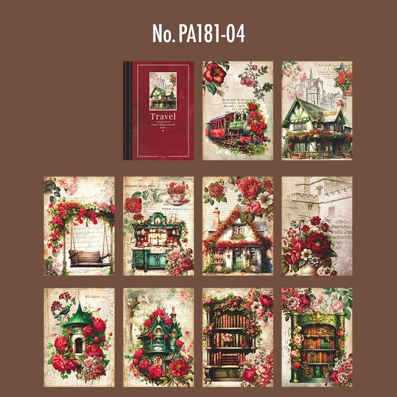 コラージュ 素材 デザイン ペーパー 建物 建築物 観光地 ジャンク